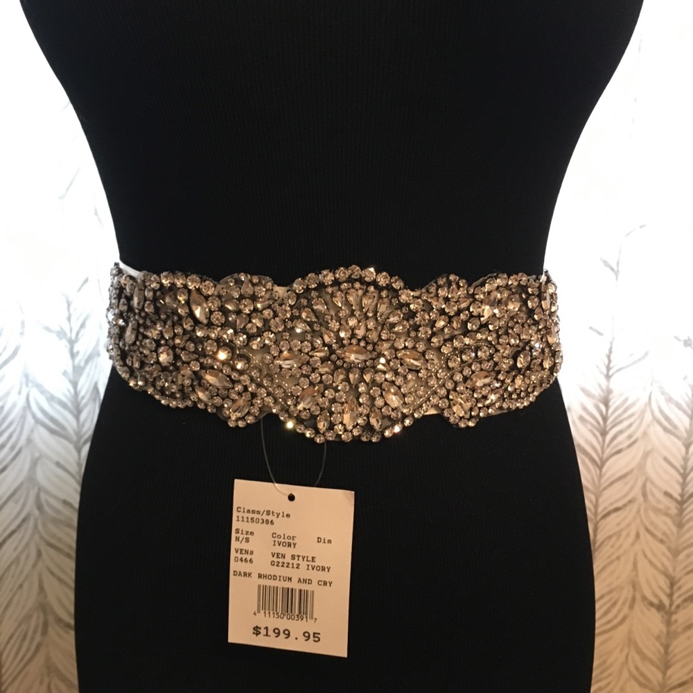 Wedding crystal sash belt NWT